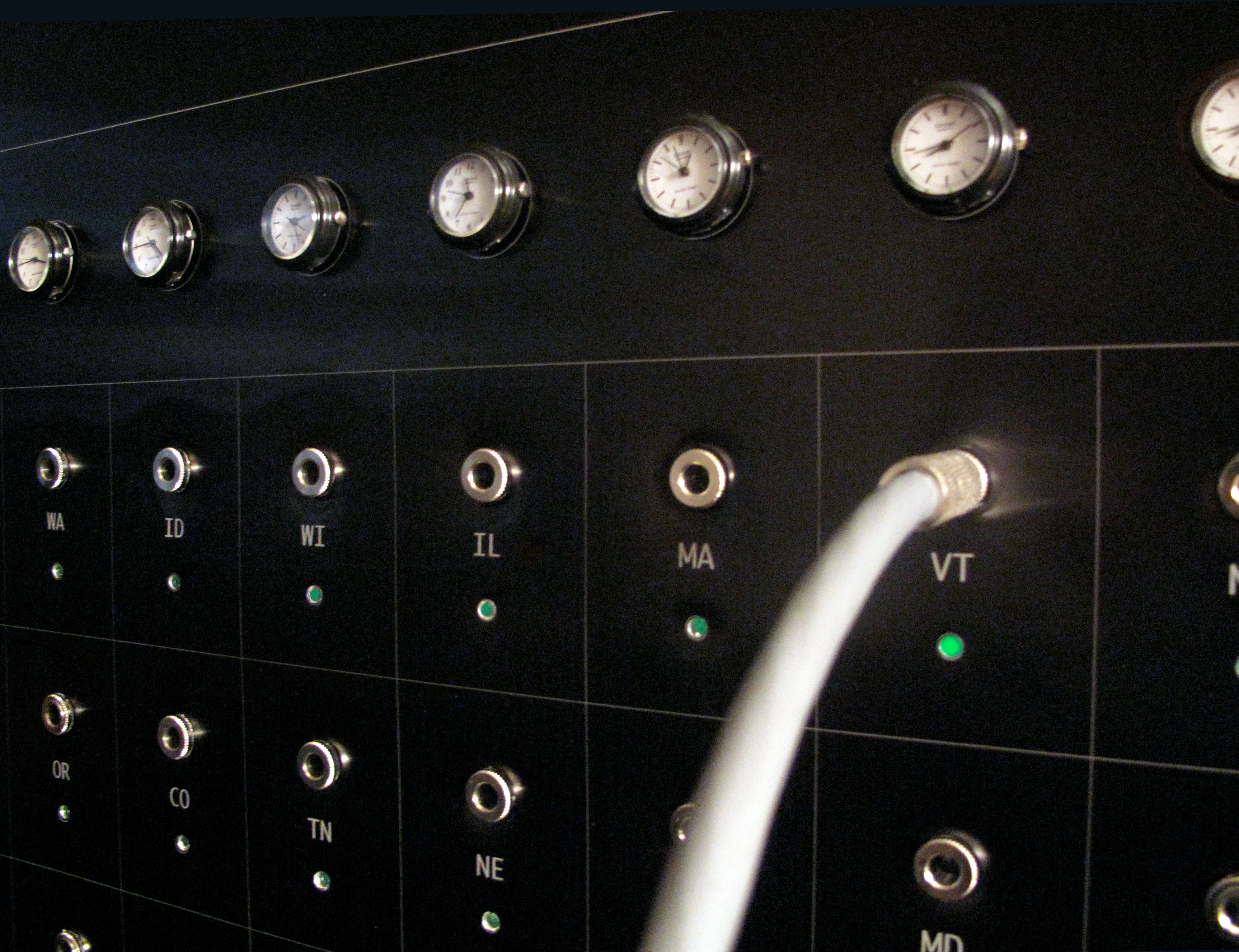 Operators switchboard closeup